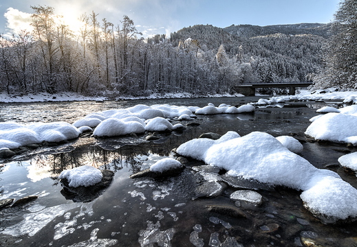 Winterglanz an der Isel